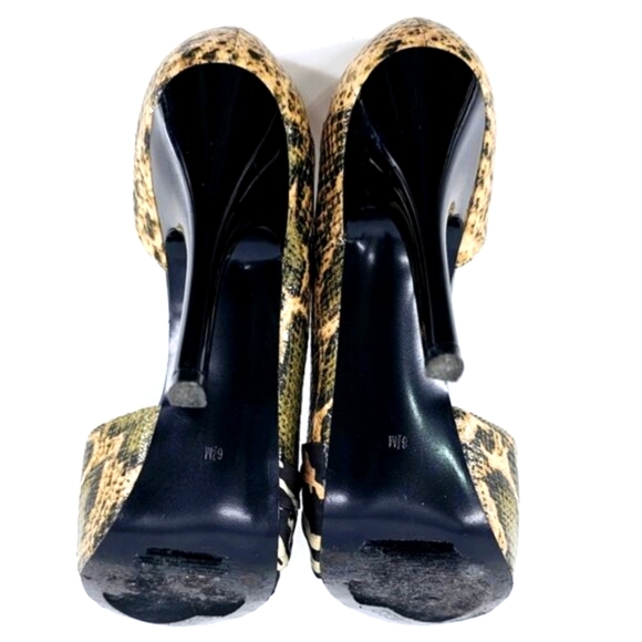 Guess GF Hedley Women's 6.5M  Reptile Print Open Toe Platform 4.5" Heel Stiletto - Picture 8 of 10